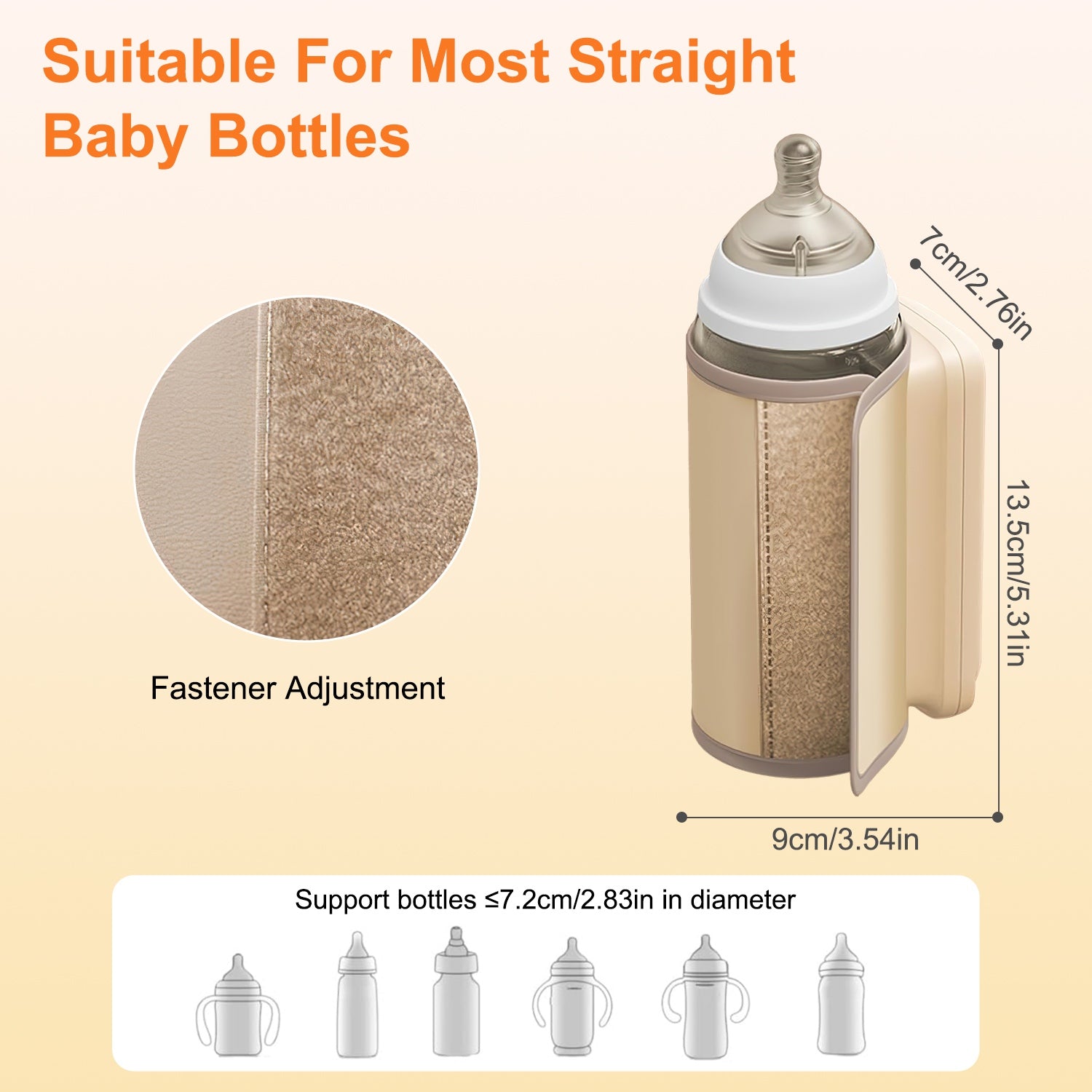 1Pc Portable Bottle Warmer With Night Light On The Go Baby Milk Warmer Milk Formula Warmer For Home Travel With 6 Heating Levels