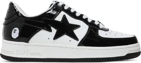 Bape Sta Patent Leather Black White