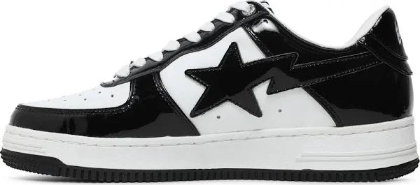 Bape Sta Patent Leather Black White