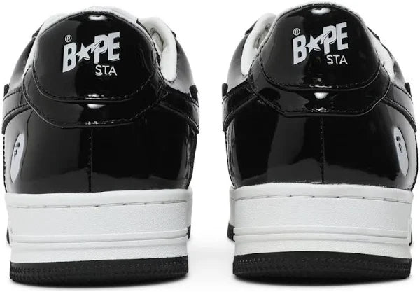 Bape Sta Patent Leather Black White